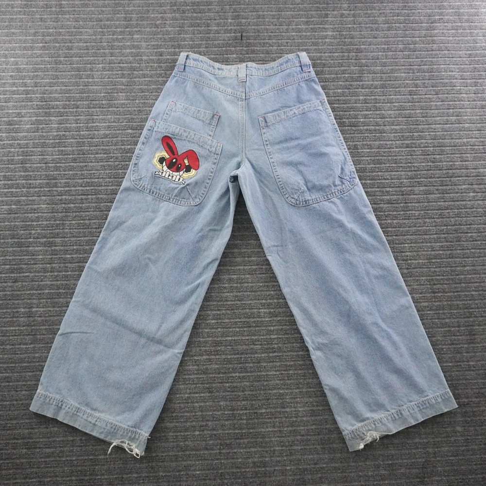ALAB Wide Leg Jeans Mens 32 Light Wash Blue Embroidered Skater Pants